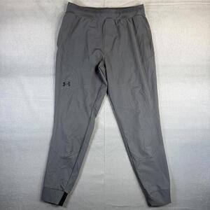 Under Armour Unstoppable Jogger Pants Mens Large Gray Fitted Performance 1352027